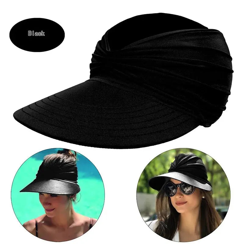 Sport Sun Visor Hats Empty Top Baseball Sun Cap Ladies Sun Hats with UV Protection Beach Sun Hats for Young Girls Women