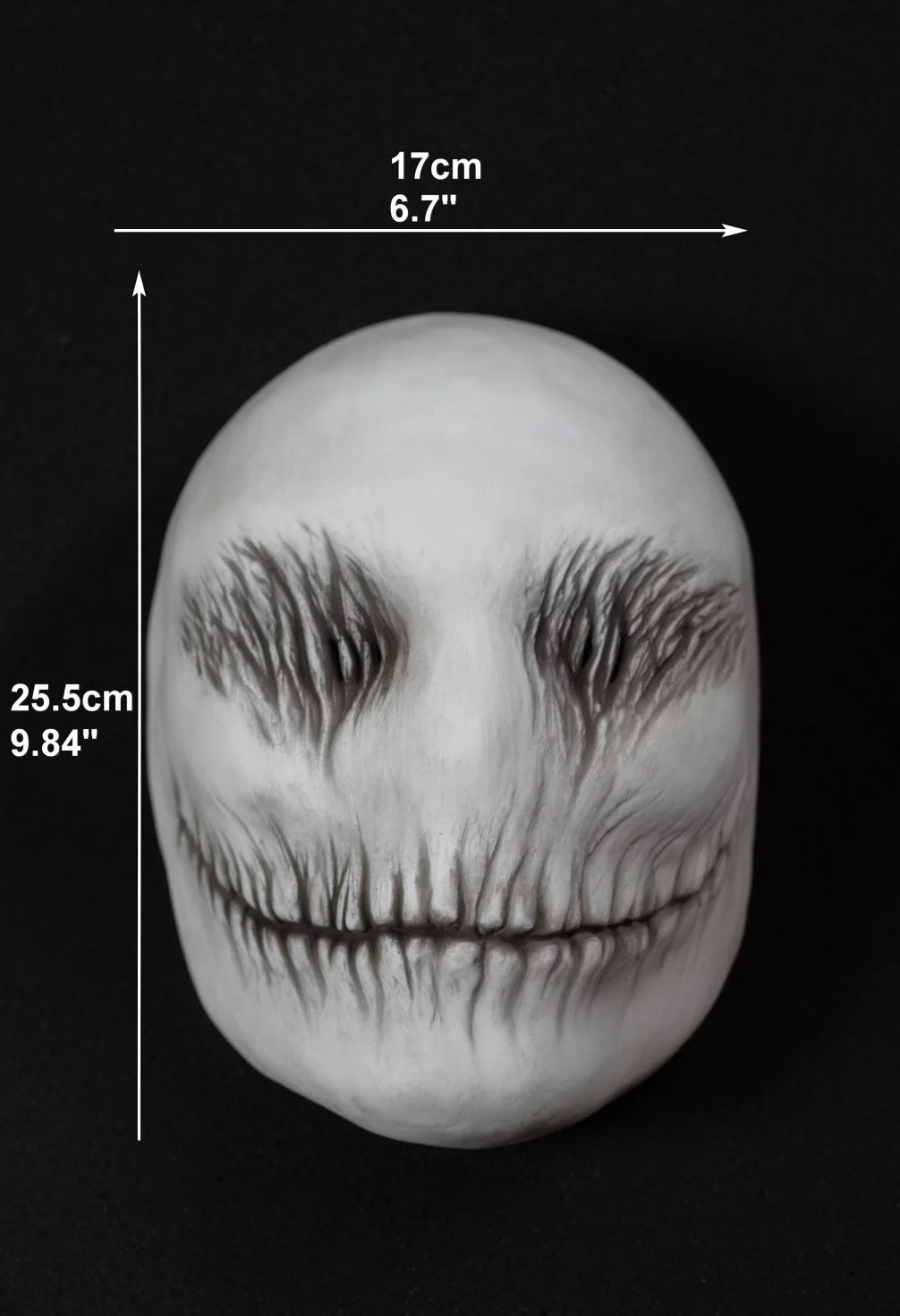 Terror White Slender Smile Mask ﻿Cosplay Horror Ghost Demon Killer Latex Helmet Halloween Carnival Party Costume Props