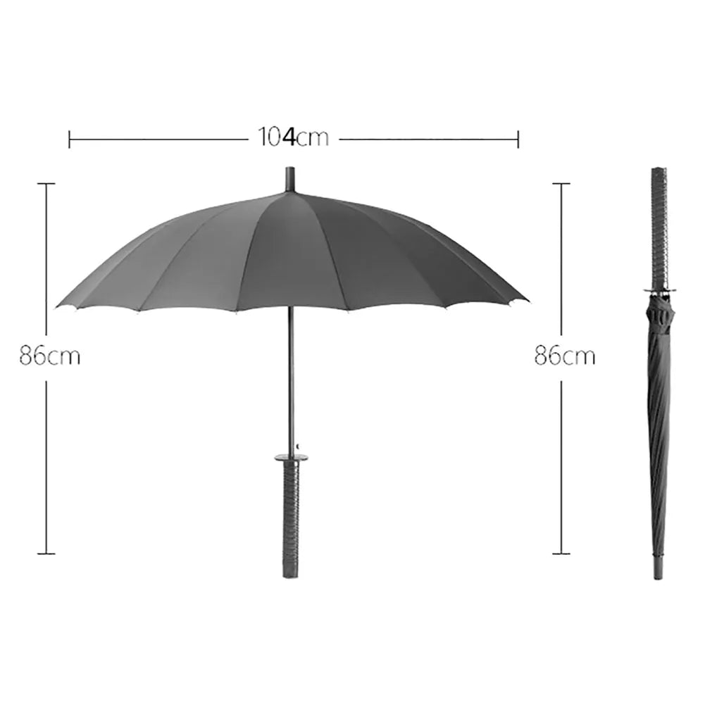 Umbrella Katana Umbrella Samurai Umbrella Creative Strong Windproof Automatic Umbrella for Outdoor Sunny Rainy Days