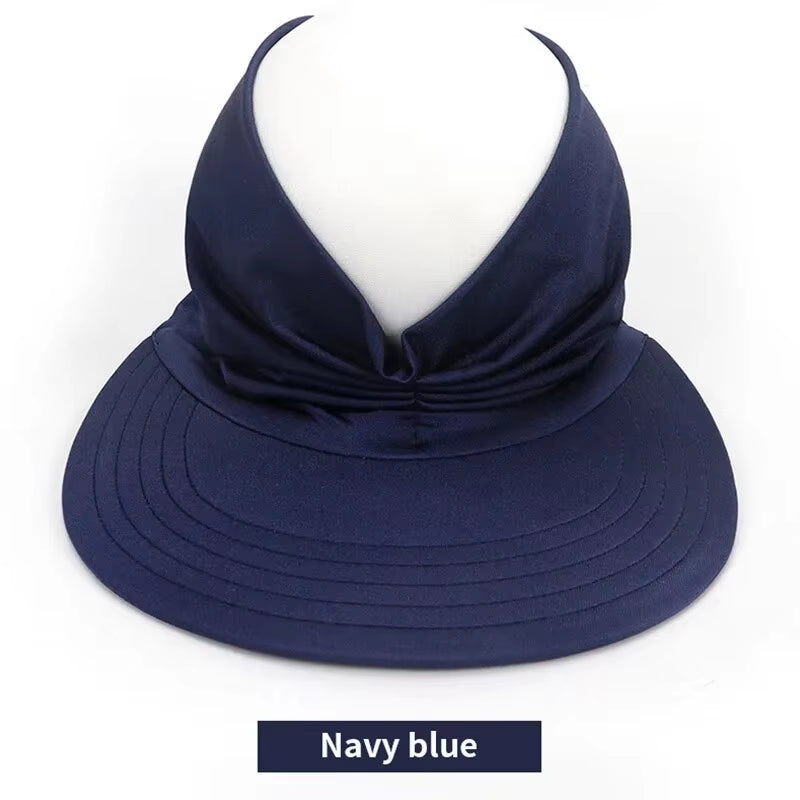 Sport Sun Visor Hats Empty Top Baseball Sun Cap Ladies Sun Hats with UV Protection Beach Sun Hats for Young Girls Women