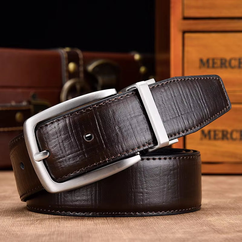 Reversible Belts for Men Genuine Leather for Male High Quality Formal Belt Black Brown Navy Blue